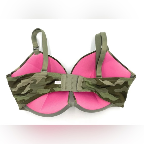 PINK Victorias Secret Nwt Wear Everywhere Super Push Up Camo Bra 32C - Picture 2 of 4